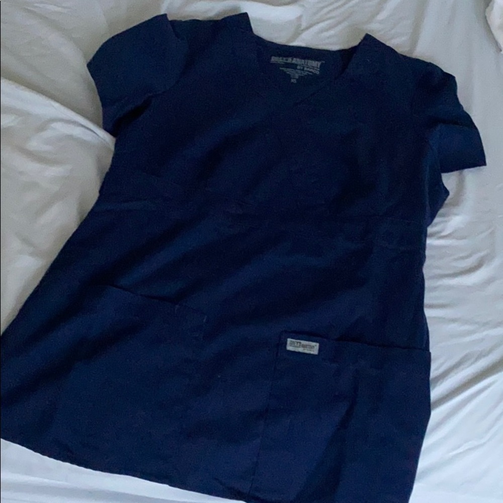 Greys Anatomy Navy Blue Scrub Set
